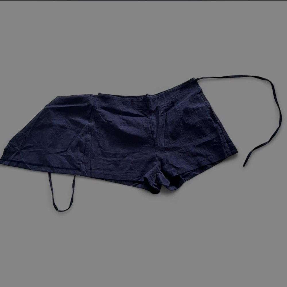 Women's Navy Tie-Side Skort